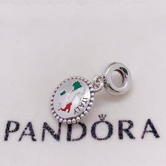 Pandora Italy Flag Exclusive Dangle Charm Pendant /Exclusive Enamel Dangle Charm - Picture 4 of 4